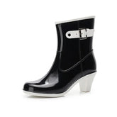 Bottines de pluie imperméables à talons aiguilles